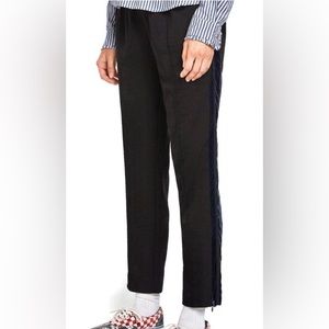 SCOTCH & Soda Tailored Pants with Velvet Side Tapes Black & Navy XS